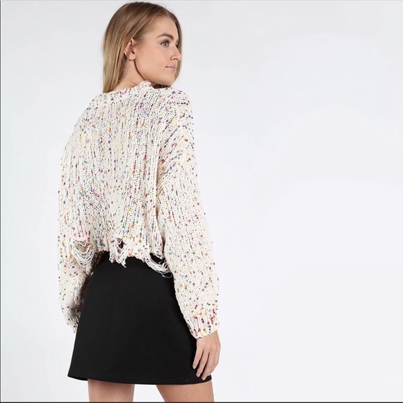 ❤️ LAST ONE! Chenille Embellished Confetti Sweater - Picture 7 of 7